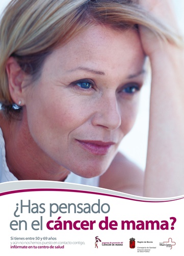 Imagen de la campaña de prevención del cáncer de mama en la Región de Murcia