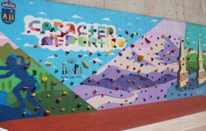 Rocódromo habilitado en las instalaciones deportivas