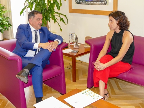 Imagen de la reunión entre los alcaldes de Murcia y Beniel