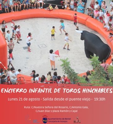 Encierro toros hinchables