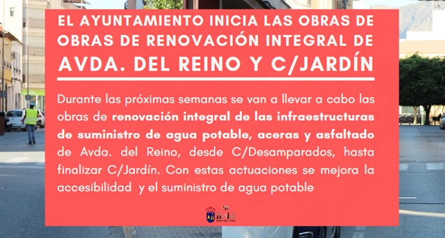 Obras Avda. del Reino y C/Jardín