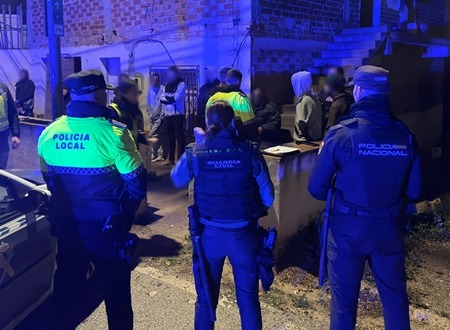 Un dispositivo conjunto de Guardia Civil, Policía Nacional y Policía Local se salda con más de 30 personas detenidas
